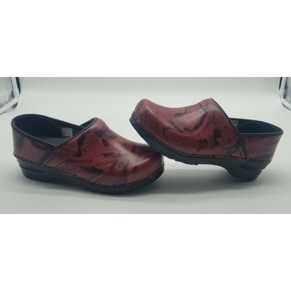 Dansko Red Tiger Comfort Clog Shoes Leather Slip-On Women's EU 38 NWOB